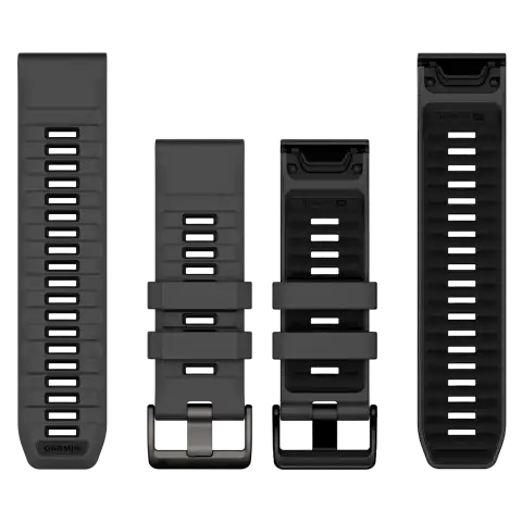 Garmin QuickFit® 26mm Graphite/black betéttel szilikon óraszíj | 010-13393-10