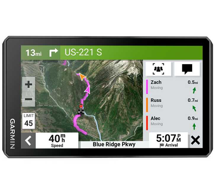 Garmin Zūmo XT2 Group Tracking - csapatkövetés és Group Ride Mobile funkció motorosoknak