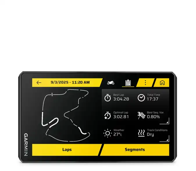 Garmin zūmo XT3 drag race időm&eacute;rő 0-100 negyed m&eacute;rf&ouml;ld Performance Package motoros GPS