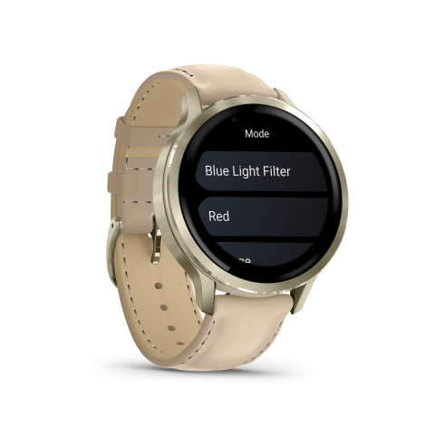 Garmin Venu® 4 Lunar Gold / Bőrszíjjal– 41mm