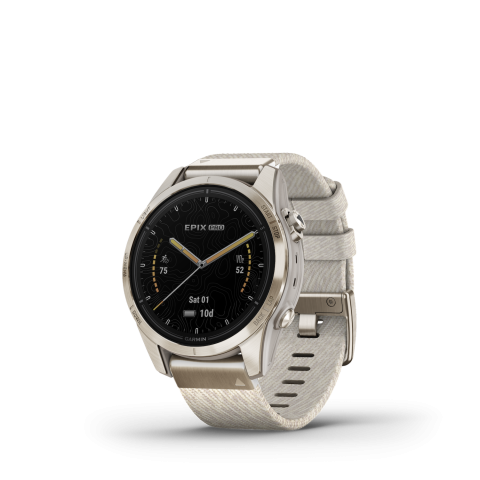 Garmin Epix Pro Sapphire (42mm) Soft Gold, nylon óraszíjjal (exclusive)