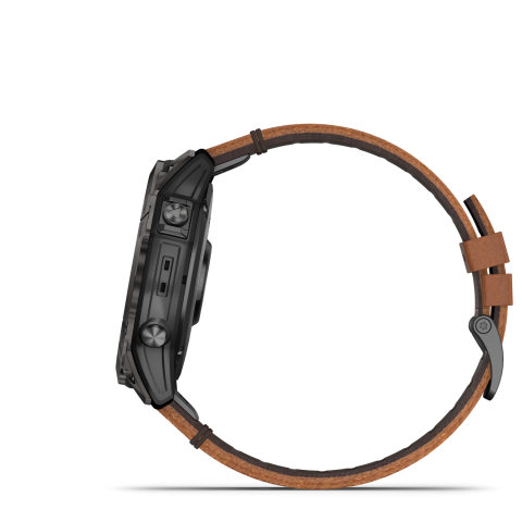 Garmin Epix Pro Sapphire (51mm) Carbon Gray DLC Titan gesztenyebőr óraszíjjal (exclusive)ium