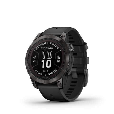 fēnix 7 Pro - Sapphire Solar Edition
Carbon Gray DLC Titanium with Black Band