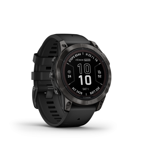 fēnix 7 Pro - Sapphire Solar Edition
Carbon Gray DLC Titanium with Black Band