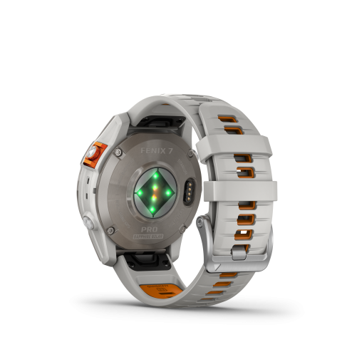 fēnix 7 Pro - Sapphire Solar Edition
Titanium with Fog Gray/Ember Orange Band