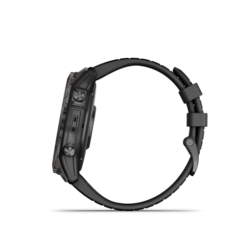Garmin Fenix 7X PRO Sapphire Solar Carbon Grey DLC Fekete Szíjjal