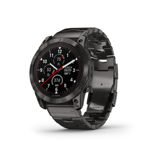 Garmin Fenix 7X PRO Sapphire Solar Carbon Gray DLC Metal Gray szíjjal