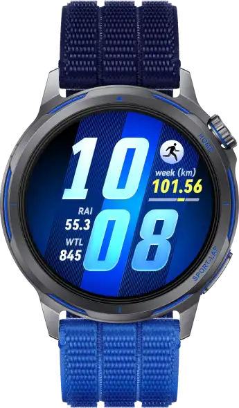 Huawei GT Runner 2 kék titán futóóra AirDry szövött szíjjal