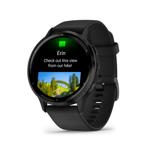 Garmin Venu® 3 Slate / Black bőr és szilikon szíjjal	010-02784-52