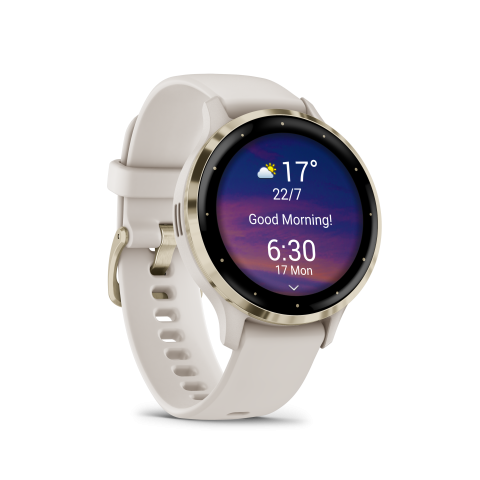 Garmin Venu® 3s Soft Gold / French Gray bőrszíjjas
010-02785-55
