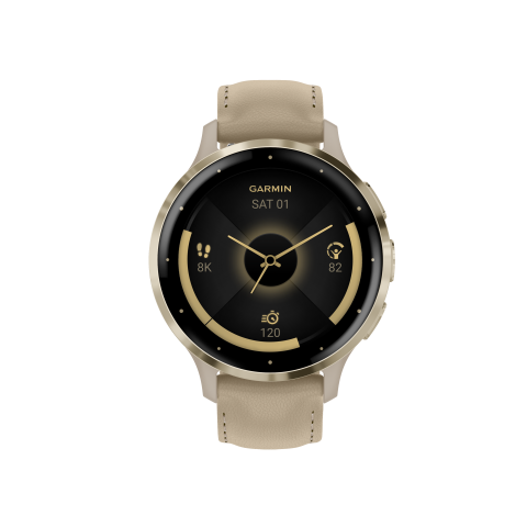 Garmin Venu® 3s Soft Gold / French Gray bőrszíjjas
010-02785-55