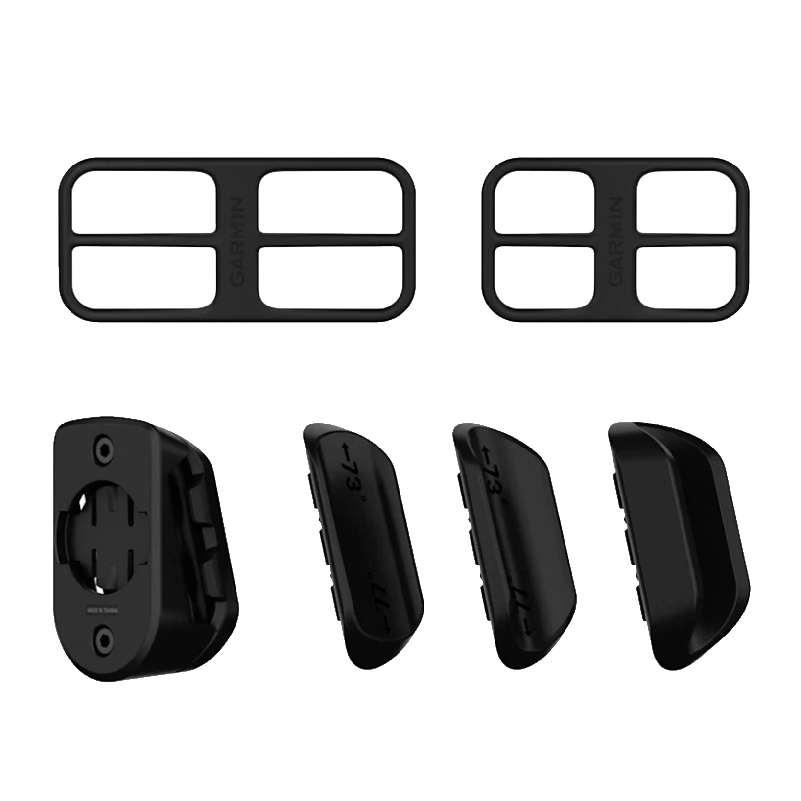 Garmin Varia RearVue nyeregcső konzol csomag tartalma al&aacute;t&eacute;tekkel &eacute;s r&ouml;gz&iacute;tőkkel